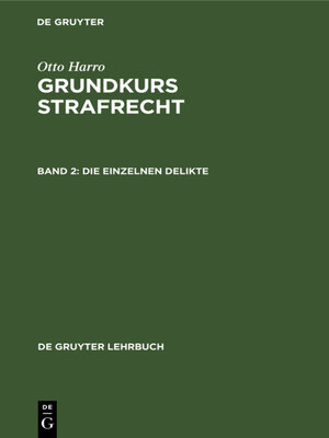 cover image of Die einzelnen Delikte